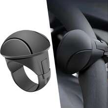 1pc Car Steering Wheel Spinner, Non-Slip Silicone Handle Steering Wheel Rotator, 360° Rotating One-Hand Steering Assist Ball, Universal Portable Car Accessory - A - View 4