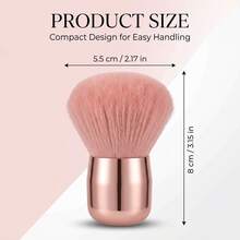 Multifunctional Pink Convenient Makeup Brush - Blush Brush - Large Powder Brush With Lid - Mushroom-Shaped Beauty Tool For Makeup Application - Pink - View 11