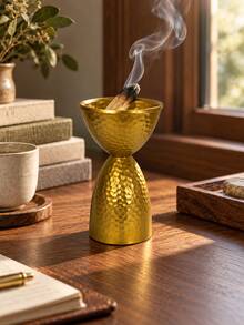 1pc Gold Or Silver Hammered Incense Burner, Elegant Aromatherapy Censer Bowl, Decorative Incense Holder For Meditation Yoga Relaxation, Living Room Bedroom Tea Room Office Tabletop Zen Home Decor Gift - Multiple Models 2 - View 7