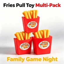 Funny French Fries Pulling Prank Toy, Family Party Gag Gift, Birthday Christmas Easter Party Favor, Holiday Gift, Party Prop - Multicolor - View 4