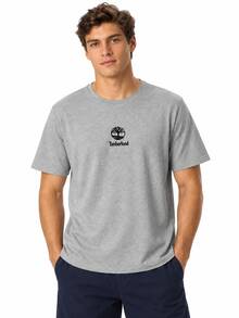 Timberland New Breathable Round Neck Casual Men's Short Sleeve T-Shirt - Grey - View 2