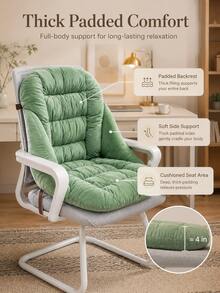 Ultra-Soft Lumbar Support Chair Cushion – Non-Slip Backrest Pad For Office, Dining & Patio Chairs - Multicolor - View 10