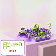 2 Player Marble Racing Board Game, Educational Marble Launcher Toy Suitable For Children Aged 3-14, Ideal Birthday And Holiday Gift For Christmas, Halloween And Easter - Mauve Purple - View 11