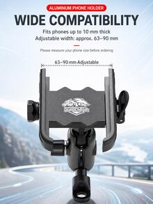Motorcycle Phone Holder GPS Navigation Base 360° Adjustable Aluminum Alloy Handlebar And Rearview Mirror Mount Quick Release 63-90mm Clamp Universal Phone Holder With Charging Port Space Suitable For Motorcycle, Scooter, Electric Bike, Bicycle - A - View 10