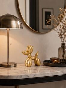 Metallic Texture Balloon Dog Sculpture, Modern Home Decor, Coffee Table Kitchen Decoration Animal Art Ornament, 2.75in Size Please Note Before Purchase - Gold - View 4