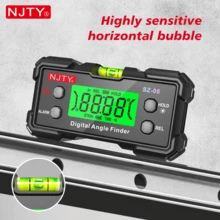 Inclinometer Elektronik Cerdas Presisi Tinggi, Penggaris Level Digital, Penggaris Level Digital, Magnet Kuat Dua Sisi, Alat Pengukur Sudut Kemiringan, Pengukuran Relatif/Absolut, Pembacaan Otomatis, Alat Perbaikan Rumah, Konstruksi, dan Otomotif, Ditenagai 2 Baterai AAA, Produk Tidak Termasuk Baterai. - SZ-08 - View 4