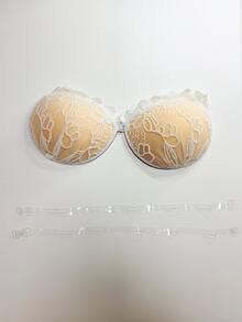 YIYANG Lace Style Invisible Bra - 3cm Thick Adhesive Push-Up Bra, Small Chest Invisible Bra, Suitable For Backless Strapless Dresses, Reusable Breast Enhancement Bra - Multicolor - View 18