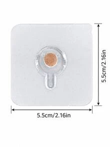 Picture Frame Wall Hooks, Transparent Reusable Adhesive Hooks, Waterproof And Oil-Resistant, Bathroom And Kitchen Wall Hooks - Multicolor - View 3