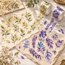 2m/Roll Wind Fallen Leaves Series PET Tape, Plant Leaf Pattern Waterproof Decorative Sticker, INS Style Tree Leaf Theme DIY Decoration Tape - Multicolor - View 6