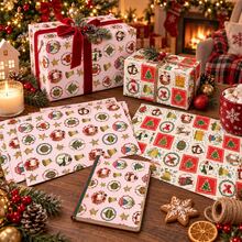 6pcs Cartoon Christmas Santa & Snowman Wrapping Paper 19.69inch*27.56inch,2‑Design Set,For Gift Wrapping,Bouquet Wrapping,Book Or Notebook Cover Wrapping,Christmas Holiday Decoration - 6 - View 7