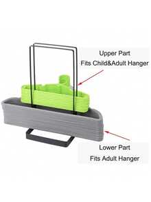 Clothing And Hat Rack, Detachable Stainless Steel Storage Rack, Suitable For Adults And Children, A Space-Saving Tool For Clothing Organization And Home Storage, Bedding Storage Basket, Wardrobe Decoration, Room Decoration, Storage Accessories - Black - View 10