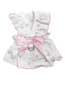 1pc Pet Dress, Spring//Cat Clothes For Teddy, Poodle, Bichon Frise, Cute Romantic Heart Strap Ruffle Dress, Soft Fabric Suitable For Medium/Small Pets - Black - View 28