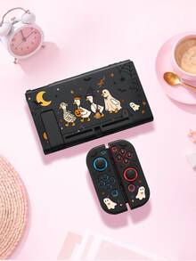 Xingji, 1pc Halloween Cartoon Animal Pattern Game Console Protective Case, Suitable For Switch2 (2025)/Switch OLED/Switch Console, Made Of Soft TPU Material Soft Shell/Hard Shell, Universal Storage Bag, No Need To Disassemble, Anti-Drop Anti-Dust, Ideal Gift Compatible With Switch Gamers - View 16