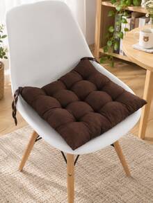1pc Soft Solid Color Floor Cushion, Filled Washable Slouchy Person Pillow, Suitable For Sofa, Living Room, Bedroom Decoration, Autumn Home Decor, Gift For Men - Seat Cushion - View 4