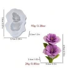Multi-Flower Cluster Silicone Mold Rose Dahlia 3D Bouquet DIY Aromatherapy Candle Plaster Ornament Mold - Flowers - View 2