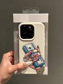 1件 白色棕櫚財富個性化極簡全包覆TPU防震手機殼，適用於Apple 18 17 16 15 14 13 12 11 Pro Max Air及系列機型 - 彩色 - 查看 4