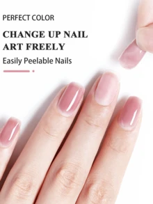 PERFECT COLOR 2pcs Weekend DIY Nail Kit, Peel Off Base Coat And Glossy Top Coat For Easy Home Manicure For Women, UV/LED Lamp Required Suitable For Autumn And Halloween 8ml - Weekend DIY Kit - View 5