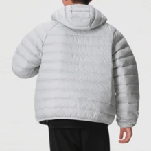 Nike Outdoor Commuter Duck Down Warm Sports Zippered Long Sleeve Puffer Jacket Men's Grey - Light Grey - View 4