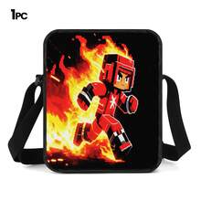 Pixel Art Flame Warrior 2D Print 3 Pieces Backpack Set, Large Capacity Backpack With Crossbody Bag And Pencil Case, Side Elastic Mesh Pocket For Water Bottle, Wide Breathable Adjustable Shoulder Straps, Gaming Pixel Style For Daily Commute, Travel And Casual Storage - Printed Bag - View 11