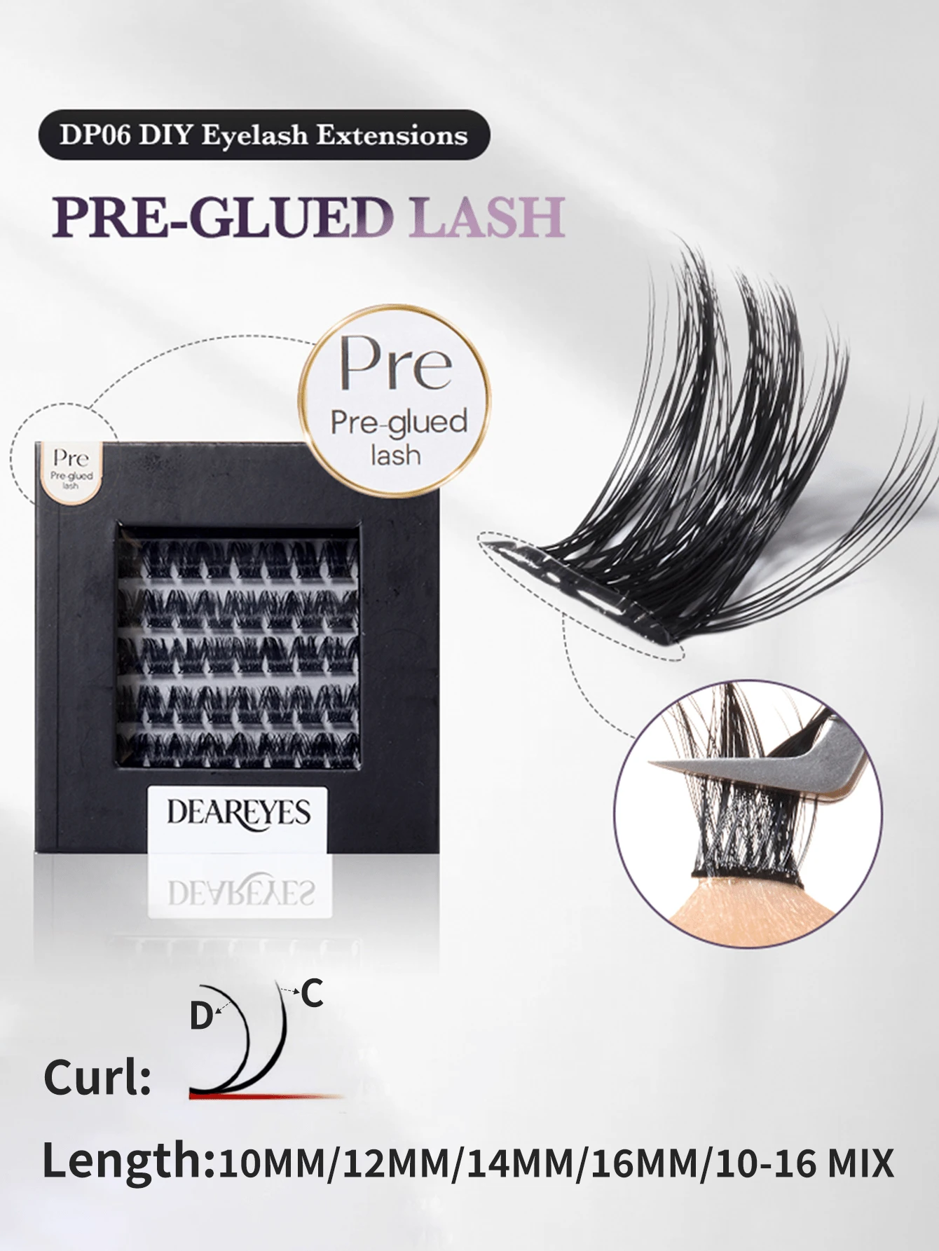 DP-06 3D Effect Glue For DIY Eyelash Extension, 60 Clusters Eyelash Volume Increase - View 1
