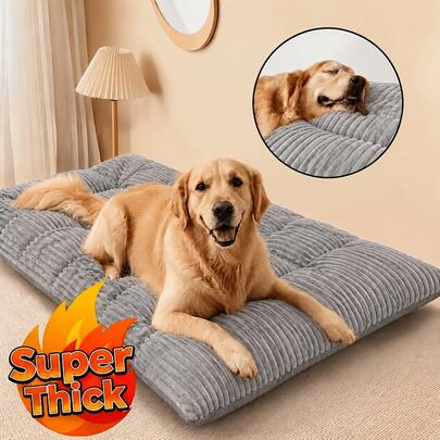Extra Large Pet Cat Dog Bed, All-Season Plush Pet Bed, Thickened Comfortable Sleeping Mat, Removable Washable Wear-Resistant Non-Slip Dog Bed Mat, Sofa Mat, Home Living Room Floor Mat, Pet Resting Mat, High Elasticity Filling Soft Wrapping Joint Protection, Long-Lasting Without Collapse, Pet Sleep Essential, Cat Dog Universal Slouchy Bed, Warm And Comfortable Enhancing Security, Autumn/Winter Warmth, Summer Breathable, Multiple Sizes Available Suitable For Small, Medium, And Large Dogs