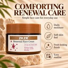 Zkzr Renewal Face Cream, Dark Spot Appearance Care For Dull-Looking Skin, Hydrating Daily Moisturizer For A Smoother, More Even-Looking Glow,Gentle Daily Skin Care, For All Skin Types, Morning Night Home Skincare Routine,Applicable To Both Men And Women - Hyaluronic Acid - View 3