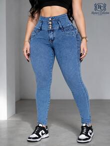 RC Romero Collection Women Jeans - Dusty Blue - View 2