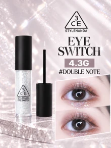 3CE Sanxi Jade Crystal Eye Gel 4.3g, Fine Glitter And Large Sequins, Lightweight And Non-Greasy, Brightens The Under-Eye Area, Perfect For Self-Use Or As A Gift - #DOUBLE NOTE - View 2