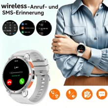 2026 New Smart Watch With LED Flash, Wireless Calling, Compatible With IOS/Android, Multiple Sports Modes, Alarm/Calendar, Pedometer, Photo/Music Control, And More. Great As A Family Gift. - View 3