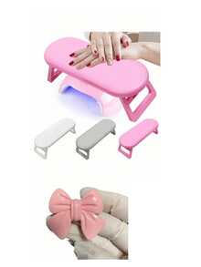 1pc U-Shaped Adjustable Nail Arm Rest, White PU Leather Manicure Hand Support, Height And Angle Adjustable, Non-Slip Base, Easy To Clean Portable Nail Artist Supplies, Suitable For Gel Polish, Acrylic Nails, Nail Extensions And Salon Workstations - Multicolor - View 11