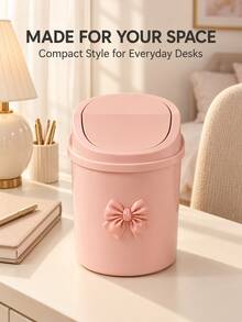 Mini Desktop Trash Can - Elegant Butterfly Decor With Lid Portable Waste Basket, Covered Home Trash Bin, No Power Required, Suitable For Office, Living Room Or Desk; Dual Function As Desktop And Drawer Storage; Autumn Home Decor, Kitchen Storage And Organization; Suitable For Back To School, Bedroom Decor, School Use; Christmas Gift, Autumn Style Decor. - Multicolor - View 10