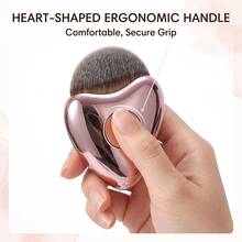 Pink Foundation Brush - Seamless Makeup Remover Brush, Suitable For Liquid Foundation And BB Cream. Heart-Shaped Makeup Brush - Portable Version - Pink - View 7