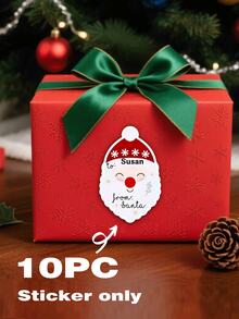 Personalized Christmas Gift Tag Stickers, Custom Name To/From Labels, Santa Claus Xmas Stickers For Gift Wrapping, Self-Adhesive Holiday Present Tags For Gift Boxes, Bags, Envelopes, Party Favors & Christmas Gifts - Multicolor - View 16