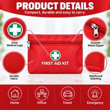 89pcs Compact First Aid Kit, Portable Emergency Survival Medical Box With Scissors And Bandages, For Home, Travel, Business, Vacation, International Travel - View 3