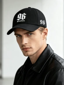 1pc/2pcs "Brooklyn 96" Pattern Print Unisex Street Fashion Outdoor Sports Baseball Cap And Crossbody Bag, Adjustable, Gift For Yourself Or Friends - Multicolor - View 2