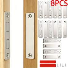 2/4/8 PCS Magnetic Door Catch, Heavy Duty Cabinet Latch, For Sliding Wardrobe Powerful Magnetic Door Catch, Hold For Cabinets, Closets, Wardrobes, Sliding Doors, RVs, And Drawers - Magnetic Door Catch - View 7