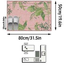 1 Buah Karpet Area Geometris Bunga Tanaman Tropis Warna Pink & Hijau, Bahan Kasmir Imitasi, Bentuk Persegi Panjang, Pola Gaya Pastoral Segar, Dapat Dicuci dengan Mesin, Cocok untuk Ruang Tamu, Kamar Tidur, Dekorasi Rumah Sehari-hari, Dekorasi Rumah Estetis - MultiWarna - View 13