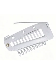 1pc Hot-Selling Hat Veil Scarf Fixing Clip, Hair Extension Wig Elastic BB Clip, Hair Accessory Hair Clip, Summer Beach Style - Silver - View 3