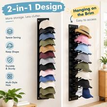 Bộ 10 cái giá treo mũ bóng chày màu đen (1 giá treo + 1 móc), mẫu mới, gắn tường bằng keo dán siêu dính không cần khoan, chất liệu ABS bền, một giá treo được nhiều mũ, tiết kiệm không gian, phù hợp cho phòng khách, phòng ngủ, cửa hàng thể thao, sau cửa, tủ quần áo, lối vào, dùng cho gia đình và thương mại - Nhiều màu - Xem 2