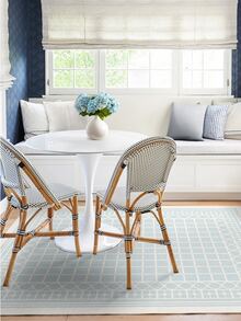 1PC Light Blue & White Geometric Grid Area Rug, Faux Cashmere Material Rectangular Classic Plaid Pattern, Machine Washable Suitable For Living Room Bedroom Daily Home Decor, Aesthetic Home Decoration - Multicolor - View 5