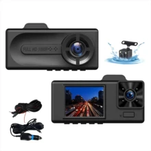 DVR Mobil Definisi Tinggi 1080P dengan Penglihatan Malam Inframerah, Kamera Mundur, Kamera Depan dan Kamera Dashboard Terintegrasi, Kamera Dashboard Mobil 3 Saluran, Kamera Belakang Tahan Air, Perekaman Berulang, Layar Tampilan 2 Inci, Tidak Termasuk Kartu SD, Kapasitas Baterai 150mAh - 64GB - View 11