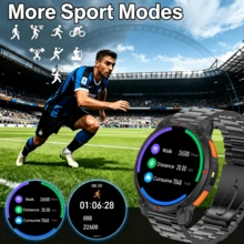 Smartwatch Baru 2026 (Dapat Menjawab/Melakukan Panggilan), Layar Bulat 1,5 Inci, Pelacak Kebugaran, Berbagai Mode Olahraga, Penghitung Langkah dan Kalori, Alarm, Kalender, Lampu LED, dan Fitur Lainnya, Kompatibel dengan Android dan iOS. - View 2