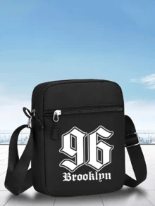 1pc/2pcs "Brooklyn 96" Pattern Print Unisex Street Fashion Outdoor Sports Baseball Cap And Crossbody Bag, Adjustable, Gift For Yourself Or Friends - Multicolor - View 5
