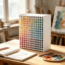 1 Set Large Colorful Coded Marker Set | Multiple Grid Options, With Storage Box, Suitable For School Projects, Art Classes And Student Artists - A - View 5