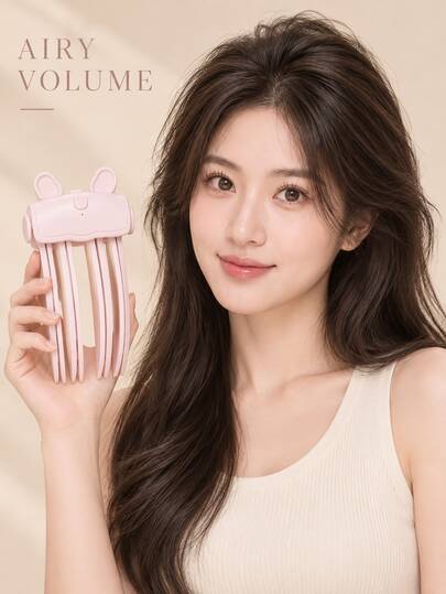 Rechargeable High Crown Hair Clip Volumizer, High Crown Comb For Fuller Look, High Crown Styling Clip, Cute Cat Rechargeable High Crown Volumizing Clip, Long-Lasting Hold Hair Clip For Bangs And High Crown