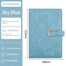 Premium A5 Notebook With PU Leather Cover, Soft And Delicate Texture, High-End Feel, Equipped With Practical Bookmark Ribbon For Quick Marking Of Reading And Writing Positions, Smooth Writing Without Ink Bleeding. Suitable For Business Meeting Notes, College Student Classroom Notes, Daily Journaling, Love Diary, Minimalist Black Versatile And Durable, Wear-Resistant Leather Surface For Long-Term Use Without Easy Wear, Balancing Quality And Practicality, A Quality Choice For Office, Study, And Life Recording, Halloween Gift, Christmas Gift, Birthday Gift, Back To School Gift, Best Friend Gift. - A5 - View 9