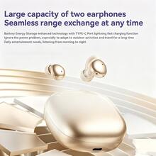 2‑In‑1 Wireless Bluetooth 5.4 Earbuds, In‑Ear & Ear‑Clip Dual Wearing With Butterfly Decor, LED Power Display, Ultra‑Low Gaming Latency, ENC Noise Reduction, Type‑C Fast Charge, Dual‑User Shared Audio, Christmas Halloween Holiday Gift For Women - View 6