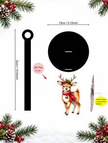 2D Acrylic Reindeer Paper Towel Holder - Freestanding Paper Towel Rack With Holiday Deer Decoration, Perfect For Kitchen And Bathroom Storage, Easter Decor, Christmas Decor - Multicolor - View 8