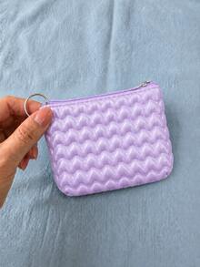 XD Women's Neutral Small Wallet, 12/6/3/1pc, Wavy Fashion Design, Suitable For Cash, Cards, Coins, Fashion Accessory, Machine Washable, No Embroidery, No Oil Edge, Small Wallet, Cute Wallet, Travel Essential Wallet, Summer Coin Purse, Holiday Gift - Multicolor - View 5