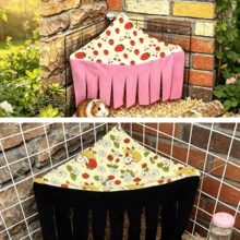 2 buah Tempat Persembunyian Hewan Peliharaan Kecil, Tempat Persembunyian Sudut Gantung, Tenda Hammock Sudut Hewan Peliharaan yang Nyaman, Habitat Bermain dan Beristirahat yang Dapat Dicuci, Cocok untuk Guinea Pig, Hamster, Musang, Tupai, Sugar Glider, Kelinci, Landak - Satu-Ukuran - View 17